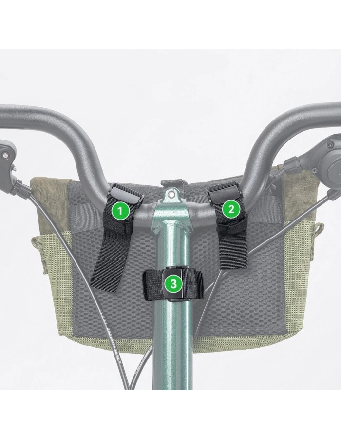 Rockbros W020-1 Foldable Handlebar Bicycle Bag - Green