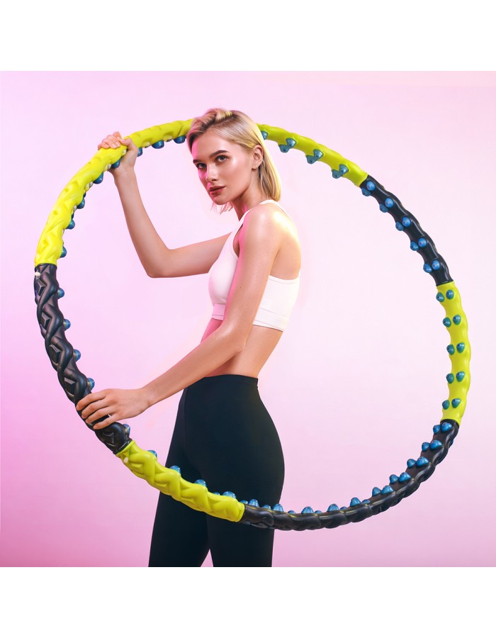 Wozinsky WHH-110 Hula Hoop Massager with Nodules - Black and Yellow