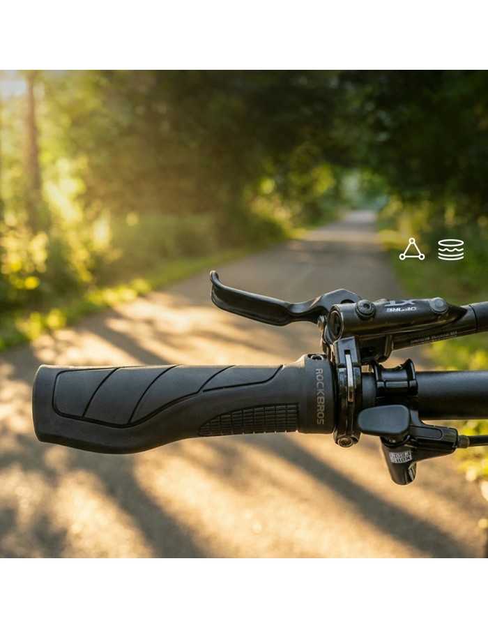 Rockbros G326PL Bicycle Grips - Black Rockbros G326PL Bicycle Grips - Black