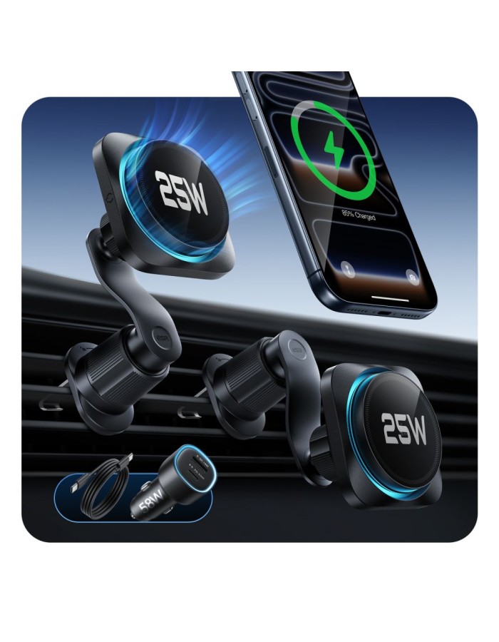 ESR OmniLock Qi2.2 Magnetic MagSafe Car Air Vent Mount - Black ESR OmniLock Qi2.2 Magnetic MagSafe Car Air Vent Mount - Black