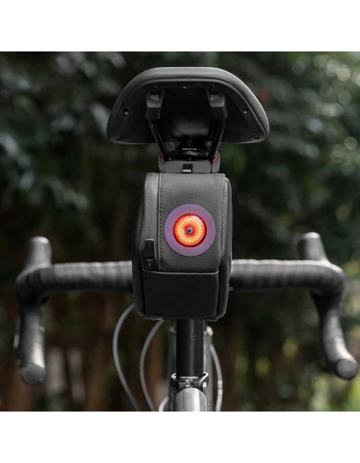 Rockbros C61 Bike Saddle Bag with Smart Rear Light 0.45L - Black Rockbros C61 Bike Saddle Bag with Smart Rear Light 0.45L - Black