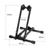 Rockbros T30 Folding Bike Stand for Front or Rear Wheel Compatible with 24-27.5 Inch and 700C Wheels - Black