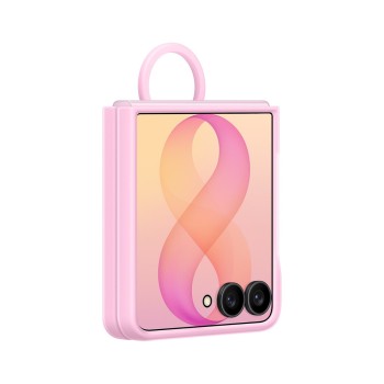 Samsung Silicone Ring Magnet Cover for Samsung Galaxy Z Flip 8 with MagSafe Compatible Ring - Pink