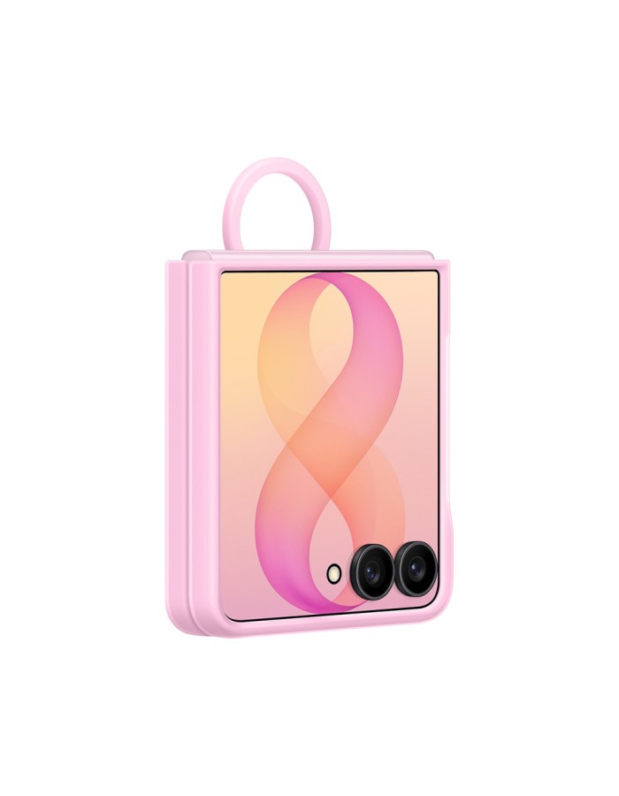 Samsung Silicone Ring Magnet Cover for Samsung Galaxy Z Flip 8 with MagSafe Compatible Ring - Pink