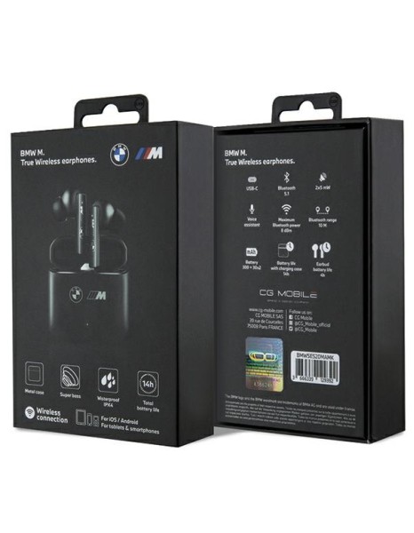 BMW M Collection Bluetooth TWS Wireless Headphones - Black BMW M Collection Bluetooth TWS Wireless Headphones - Black