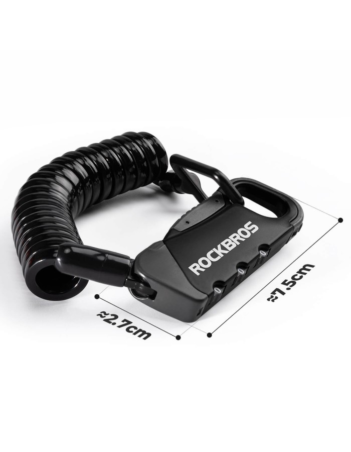 Rockbros RBK6N Combination Bike Lock - Black Rockbros RBK6N Combination Bike Lock - Black