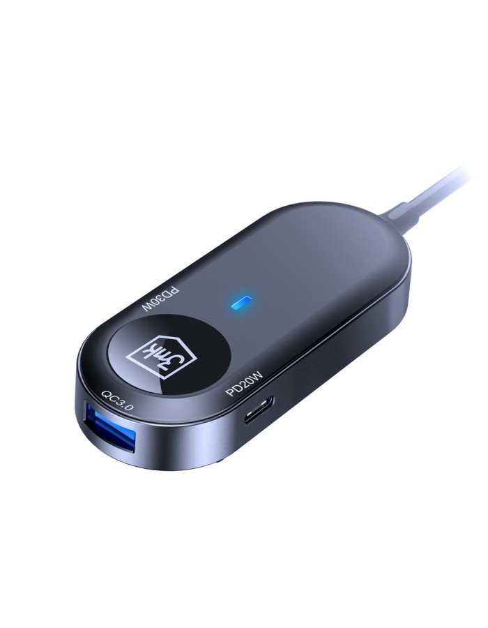 3mk Double Car Charger 135W PD QC PPS USB-C USB-A - Black