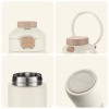 Rockbros S550H-1 700 ml Thermal Bottle with Magnetic Holder and Mounting Strap - Beige
