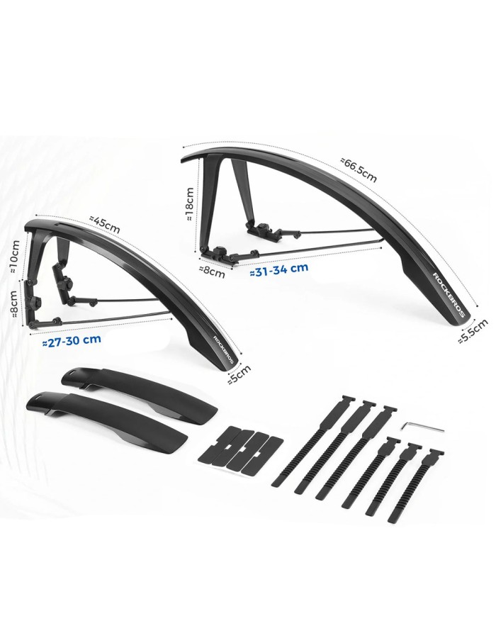 Rockbros FK-892 Off-Road Adjustable Bicycle Fenders - Black Rockbros FK-892 Off-Road Adjustable Bicycle Fenders - Black