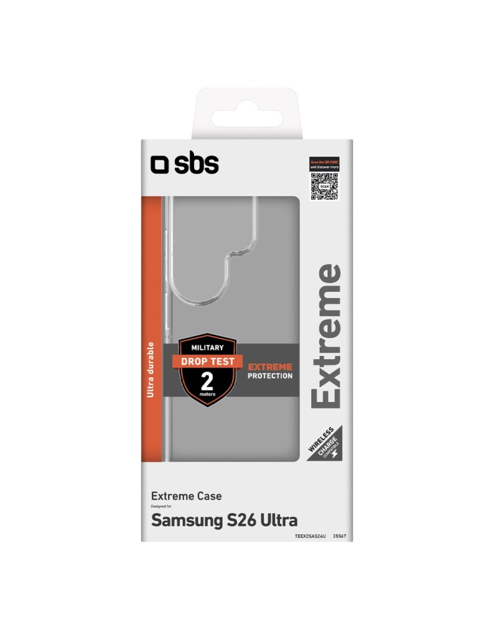 SBS Extreme X2 Case for Samsung Galaxy S26 Ultra - Transparent SBS Extreme X2 Case for Samsung Galaxy S26 Ultra - Transparent