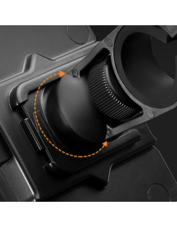 Rockbros HW-117 Handlebar Clamp Phone Holder - Black and Orange Rockbros HW-117 Handlebar Clamp Phone Holder - Black and Orange