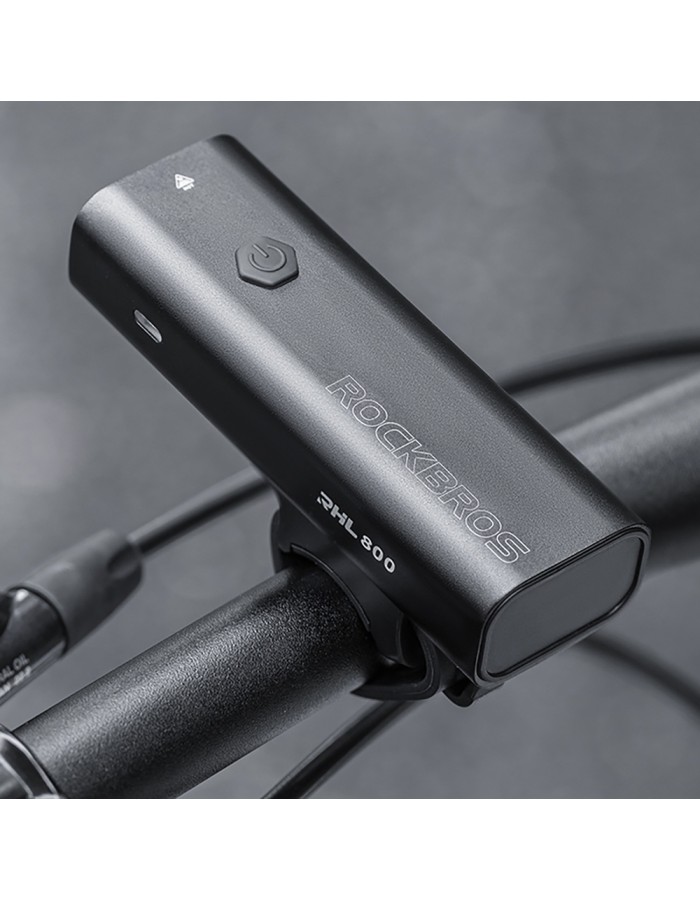 Rockbros 24710012001 front bicycle light 800 lm + USB-C - USB-A cable - black Rockbros 24710012001 front bicycle light 800 lm + USB-C - USB-A cable - black
