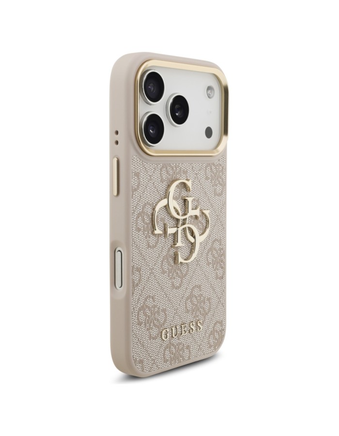 Guess 4G Big 4G Classic Logo Big Strap Metal Buttons Case for iPhone 17 Pro - Pink Guess 4G Big 4G Classic Logo Big Strap Metal Buttons Case for iPhone 17 Pro - Pink