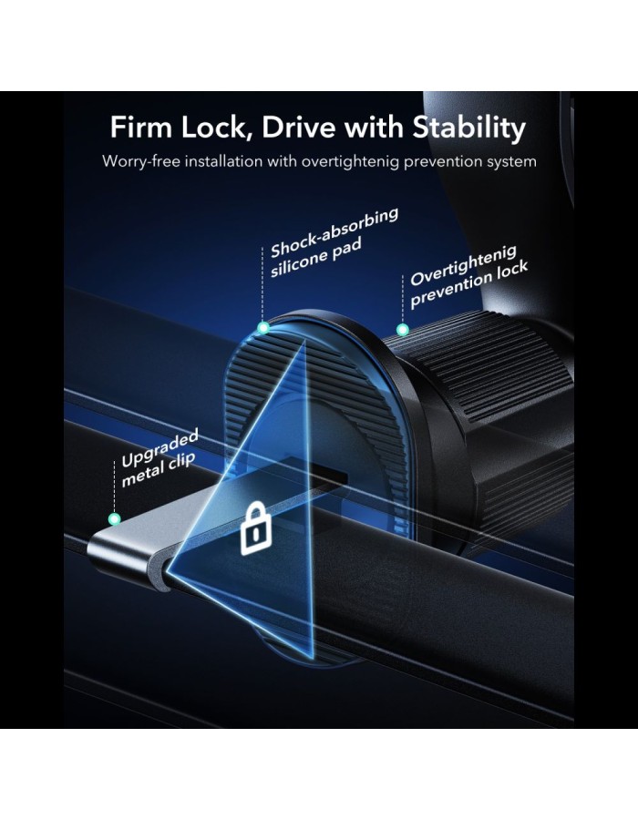 ESR OmniLock Qi2.2 Magnetic MagSafe Car Air Vent Mount - Black ESR OmniLock Qi2.2 Magnetic MagSafe Car Air Vent Mount - Black
