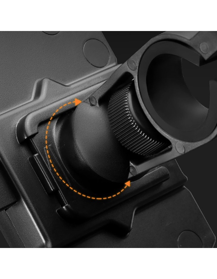 Rockbros HW-117 Handlebar Clamp Phone Holder - Black and Gray Rockbros HW-117 Handlebar Clamp Phone Holder - Black and Gray