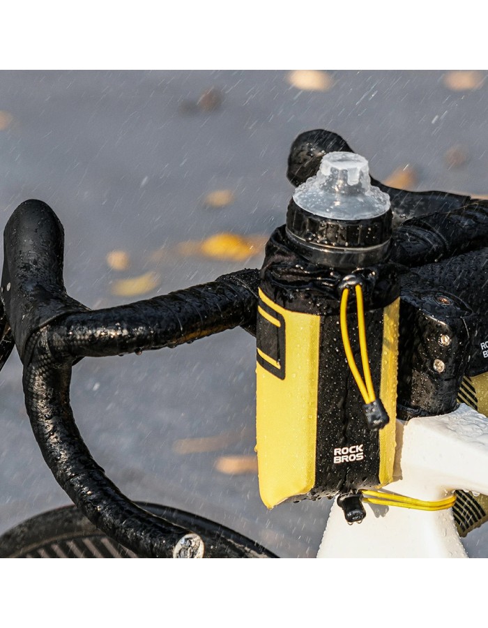 Rockbros AS-162 Waterproof Handlebar Bottle Bag - Yellow Rockbros AS-162 Waterproof Handlebar Bottle Bag - Yellow