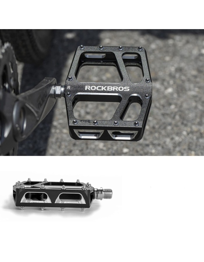 Rockbros K399-BK Wide Platform Bicycle Pedals - Black Rockbros K399-BK Wide Platform Bicycle Pedals - Black