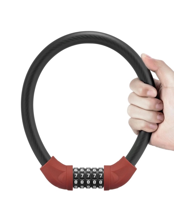 Rockbros RKS570-RD bike lock – steel cable, code Rockbros RKS570-RD bike lock – steel cable, code