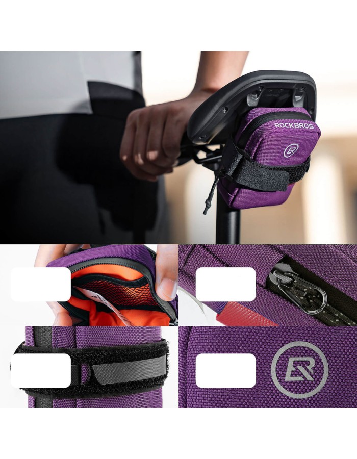 Rockbros F006 Bicycle Saddle Bag 0.35 l - Purple
