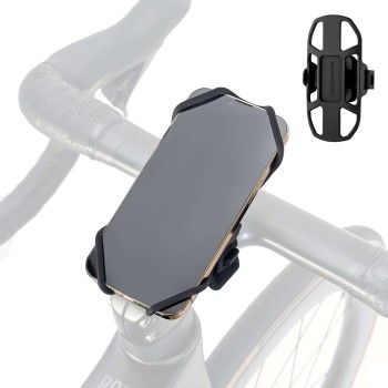 Rockbros 250015001 silicone clamp phone holder - black Rockbros 250015001 silicone clamp phone holder - black