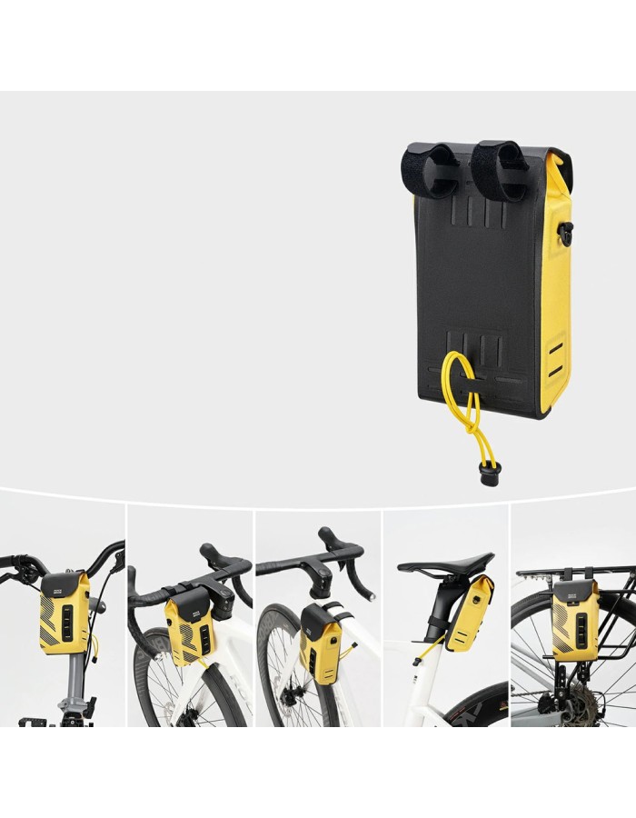 Rockbros AS-160 Waterproof Handlebar Bicycle Bag 1.3L - Yellow Rockbros AS-160 Waterproof Handlebar Bicycle Bag 1.3L - Yellow