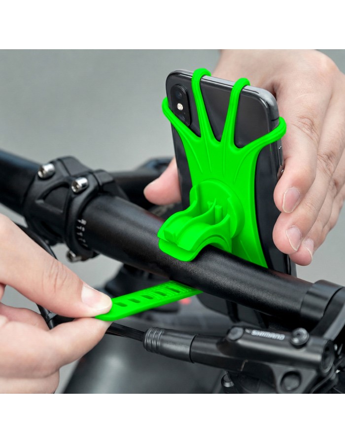 Rockbros LF436 Handlebar Clamp Phone Holder - Green Rockbros LF436 Handlebar Clamp Phone Holder - Green