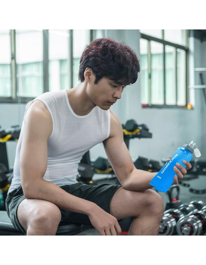 Rockbros 35210027002 soft flask running water bottle 500 ml - blue Rockbros 35210027002 soft flask running water bottle 500 ml - blue