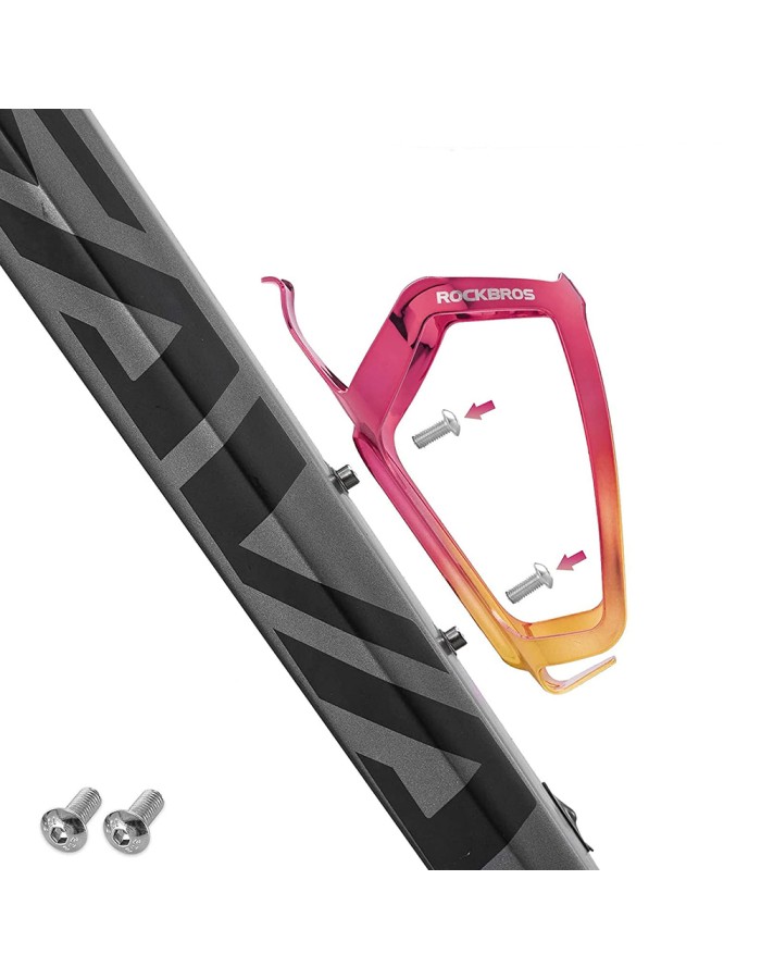 Rockbros RKL02 Aluminum Bottle Cage - Red and Gold