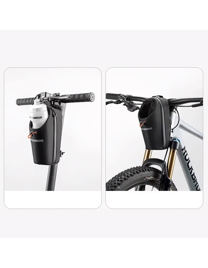 Rockbros P002 Handlebar Bag Compatible with Scooters and Folding City Bikes 1.5L - Black