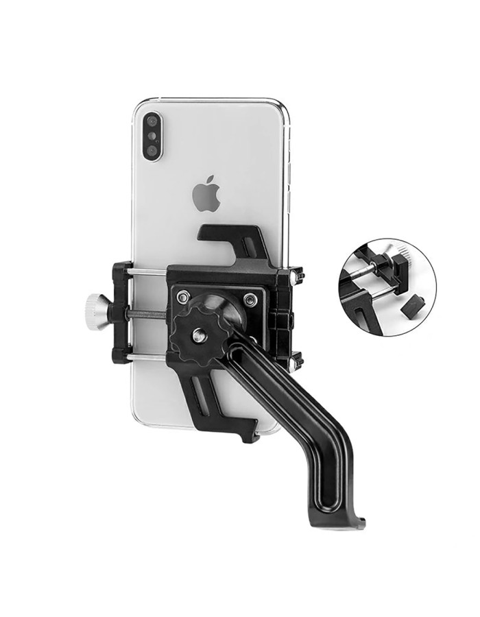 Rockbros 699 Handlebar Clamp Phone Holder - Red Rockbros 699 Handlebar Clamp Phone Holder - Red