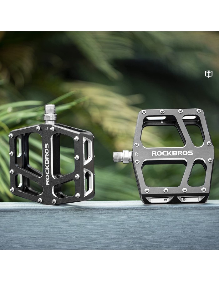 Rockbros K399-BK Wide Platform Bicycle Pedals - Black Rockbros K399-BK Wide Platform Bicycle Pedals - Black