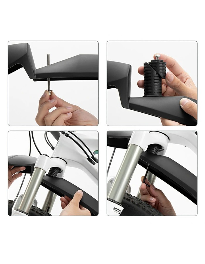 Rockbros FK-870 bicycle fenders with quick-release system, adjustable - black Rockbros FK-870 bicycle fenders with quick-release system, adjustable - black