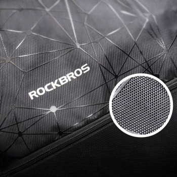 Rockbros D49-2 sports backpack bag with drawstring, zipper pocket and ventilated back 9 l - black