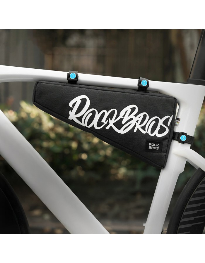 Rockbros G008 Flash Journey Triangle Frame Bike Bag XL 1.9 L - Black Rockbros G008 Flash Journey Triangle Frame Bike Bag XL 1.9 L - Black