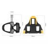 Rockbros RD9 SPD Carbon Fiber and Titanium Alloy Pedal Cleats - Black