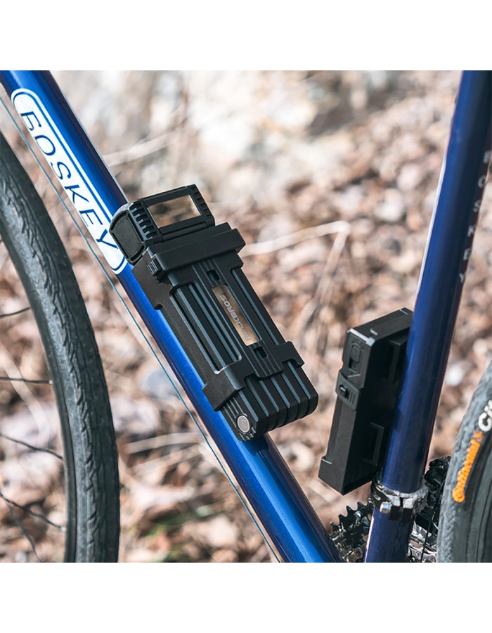 Rockbros LKXR2006 Folding Bike Lock with Key - Black Rockbros LKXR2006 Folding Bike Lock with Key - Black