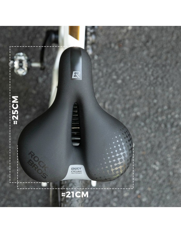 Rockbros 6876 comfortable ergonomic bicycle saddle - black