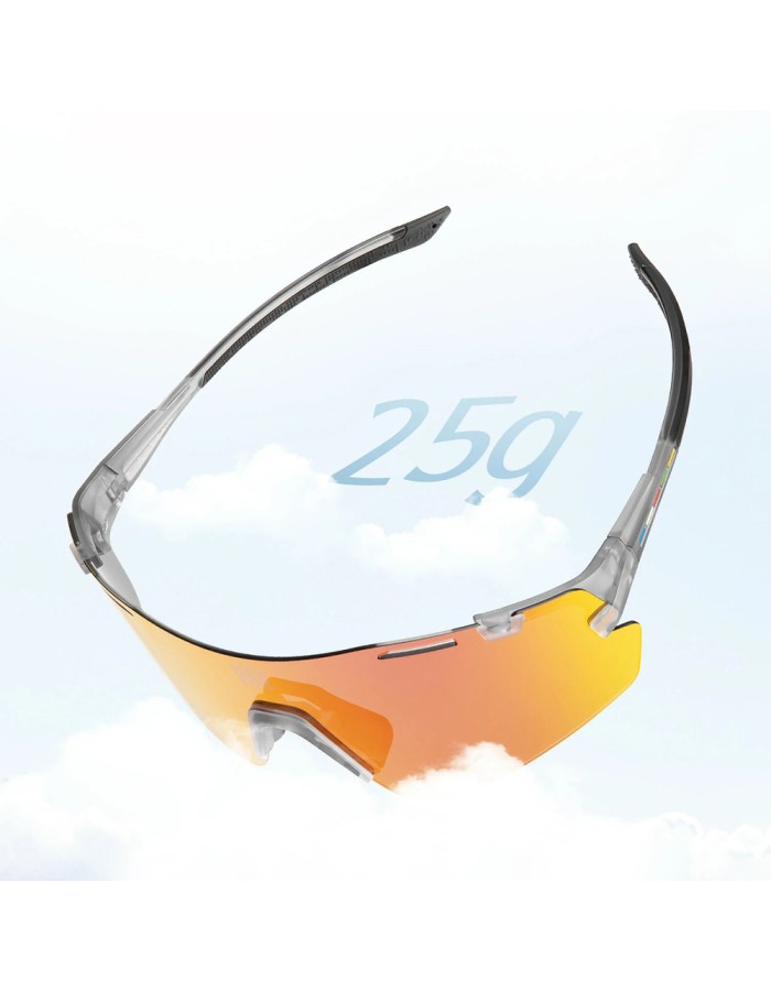 Rockbros SP338 ROAD TO SKY Cycling Glasses with Interchangeable Lenses - Gray
