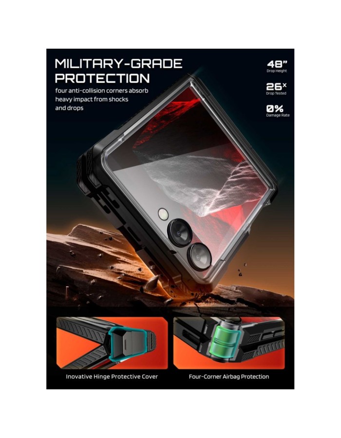 Supcase UB Grip Mag MagSafe Case for Samsung Galaxy Z Flip 8 - Black