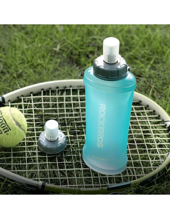 Rockbros 350017002 soft flask running water bottle 500 ml - light blue