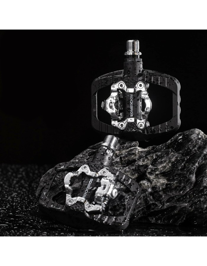 Rockbros PD303 Half-Lock Platform Bicycle Pedals - Black