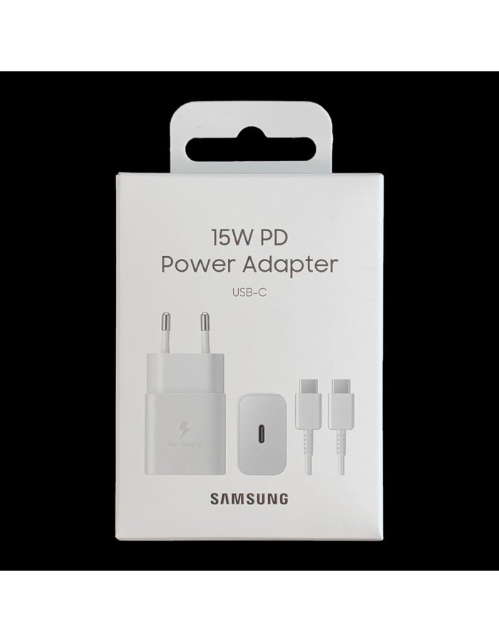 Samsung EP-T1510XWEGEU USB-C 15W PD AFC wall charger + USB-C cable - white Samsung EP-T1510XWEGEU USB-C 15W PD AFC wall charger + USB-C cable - white