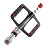 Rockbros BP2603 Platform Bicycle Pedals with Titanium Axle and Magnesium Alloy Bearings - Black