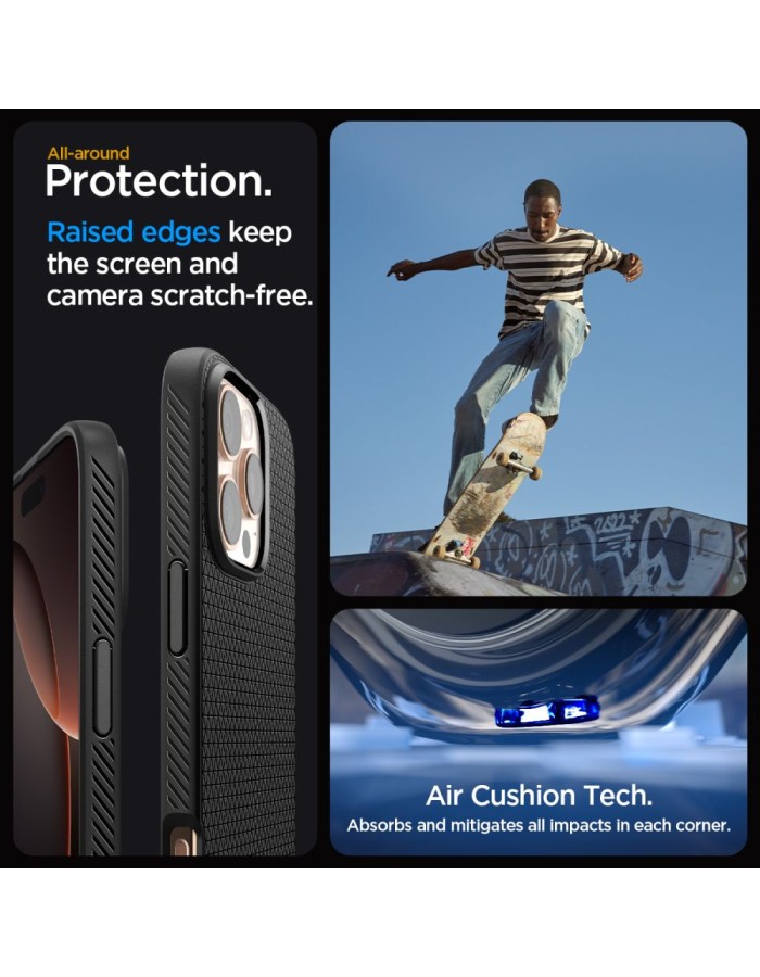 Spigen Liquid Air Case for iPhone 16 Pro Max - Black