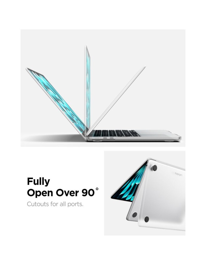 Spigen AirSkin Case for MacBook Air 13" 2023/2024/2025/2026 - Transparent