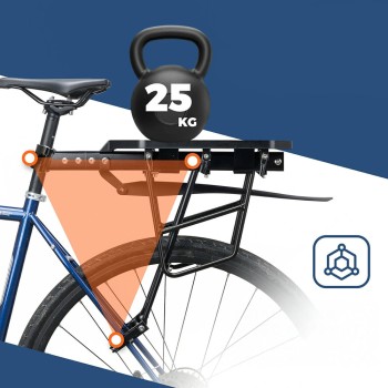 Rockbros RBHJ-1 Black Diamond Bike Rack with Mudguard and Quick Mount for 26-29" Mountain Bikes - Black