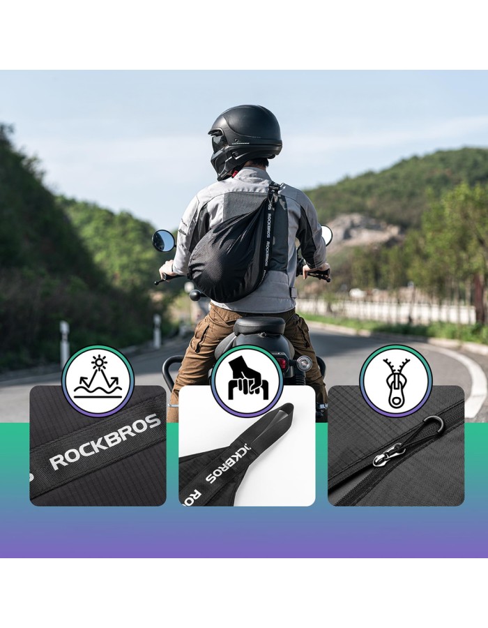 Rockbros H34 Backpack with Helmet Holder - Black