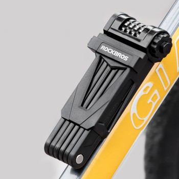 Rockbros LFCXR0085 Folding Bike Lock with Combination - Black