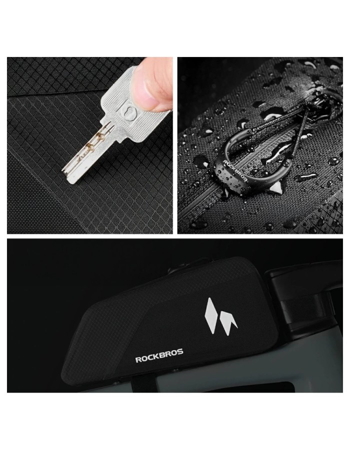 Rockbros AS-151 RideMate Waterproof Top Tube Bag - Black Rockbros AS-151 RideMate Waterproof Top Tube Bag - Black
