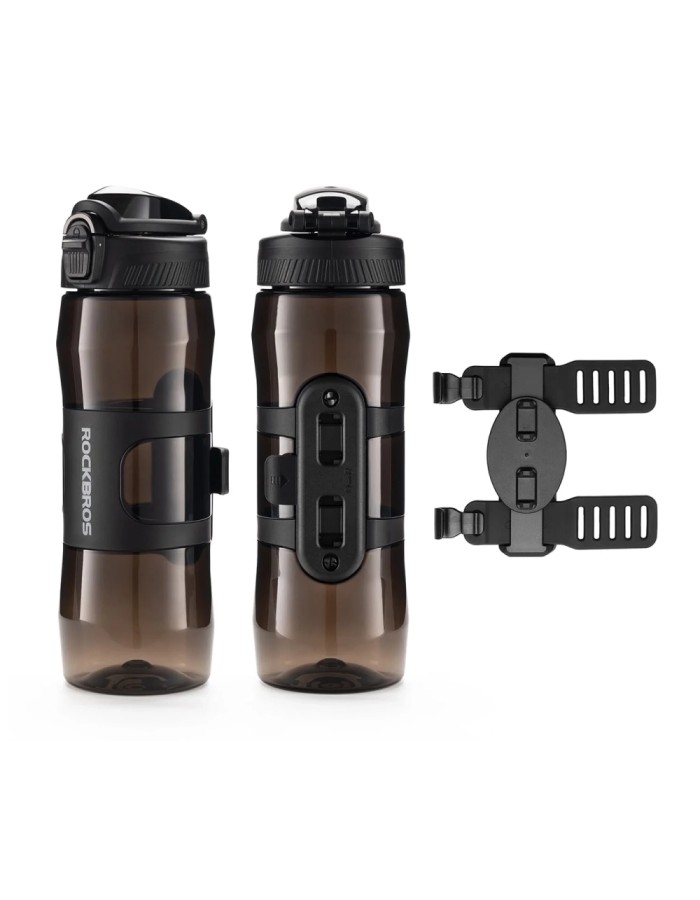 Rockbros S550H-1 700 ml Thermal Bottle with Magnetic Holder and Mounting Strap - Black Rockbros S550H-1 700 ml Thermal Bottle with Magnetic Holder and Mounting Strap - Black